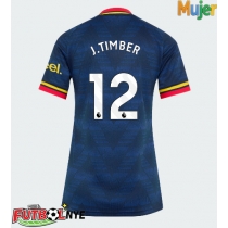 Camiseta Arsenal Jurrien Timber #12 Visitante Equipación para mujer 2026-27 manga corta